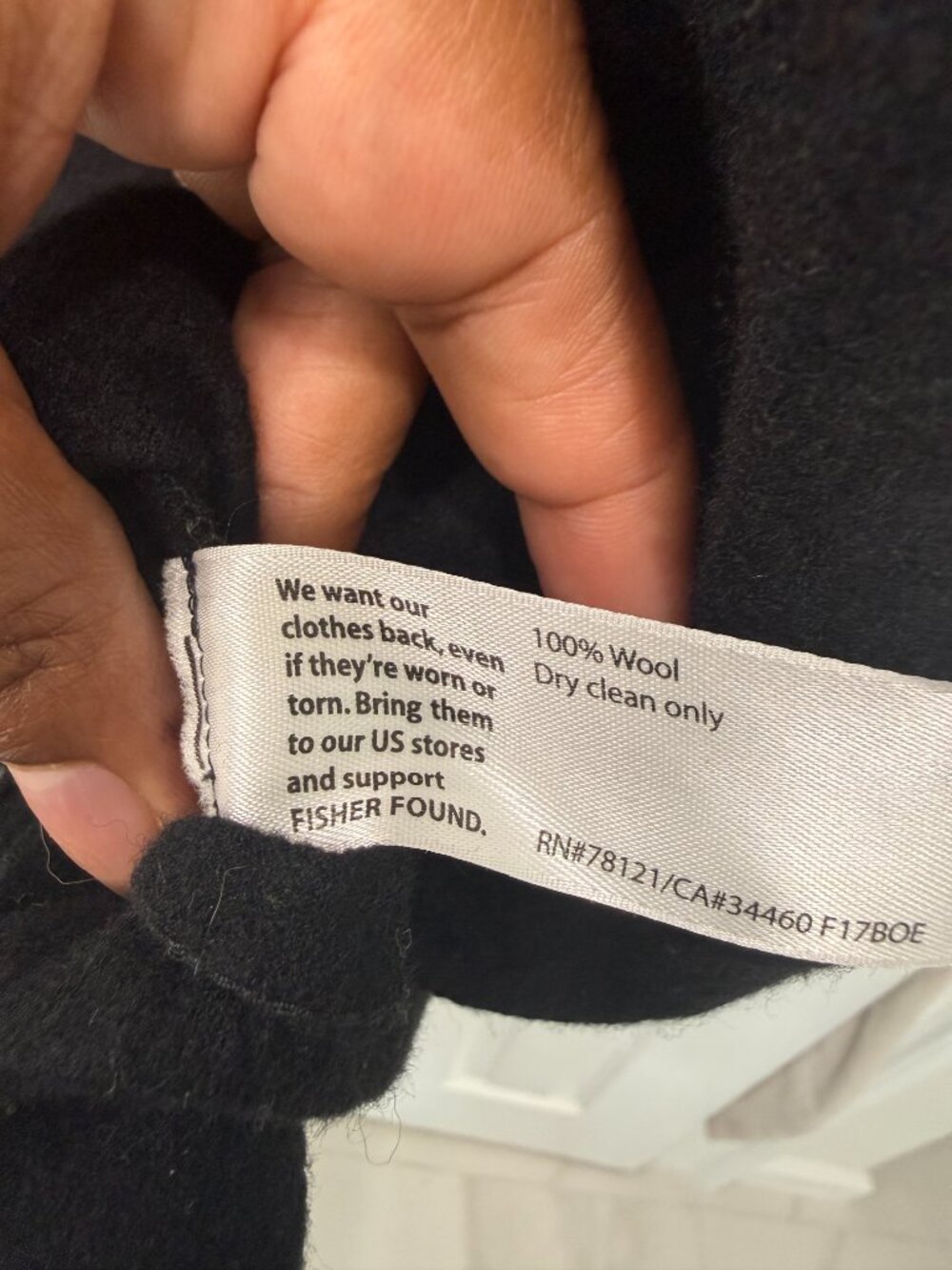 Eileen Fisher 100% Wool Sweater Dress XL | Black Pocket Midi | Quiet Luxury Mini - Picture 5 of 5
